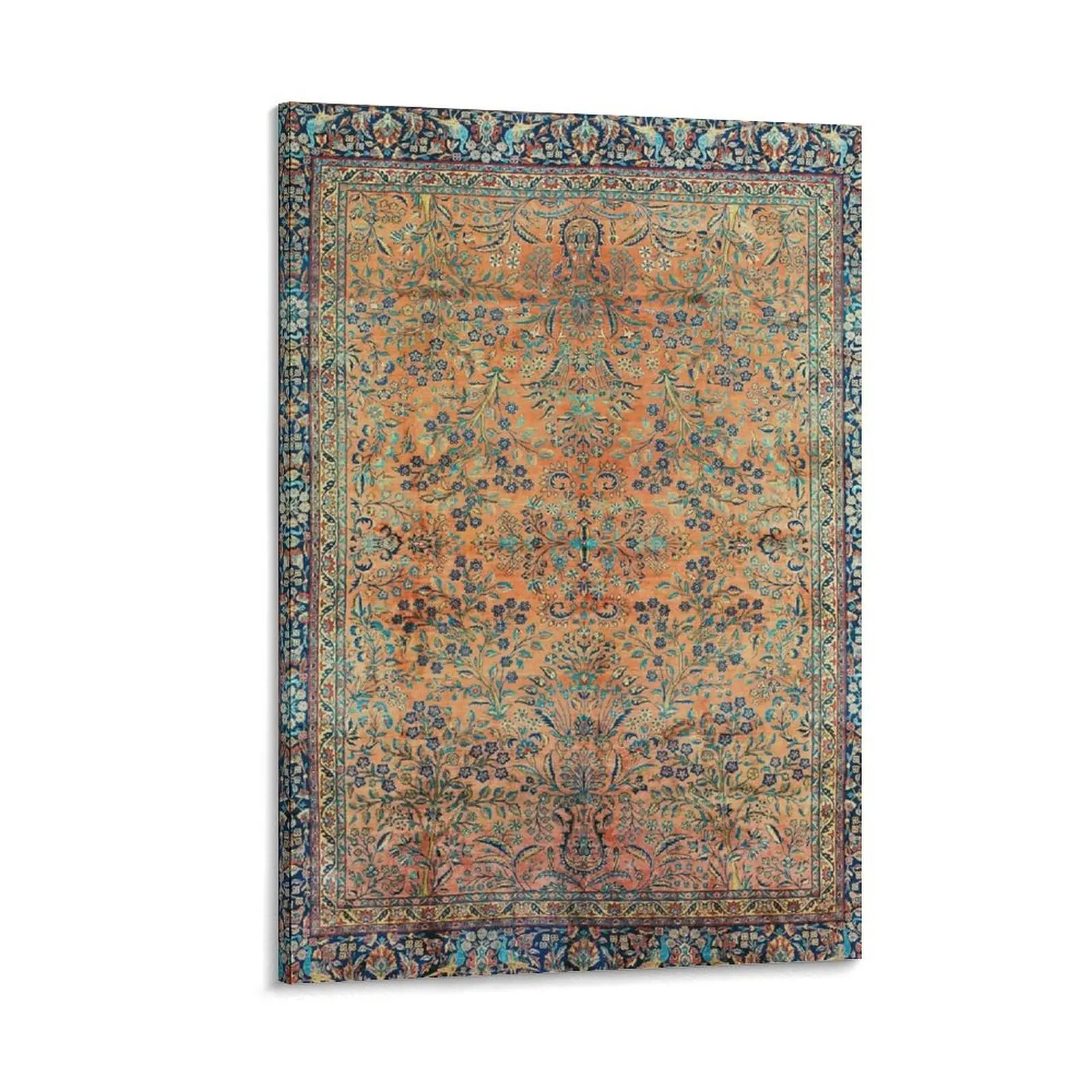 

Manchester Kashan Floral Persian Carpet Print Canvas Painting home decor posters anime wall frame for living room anime figure