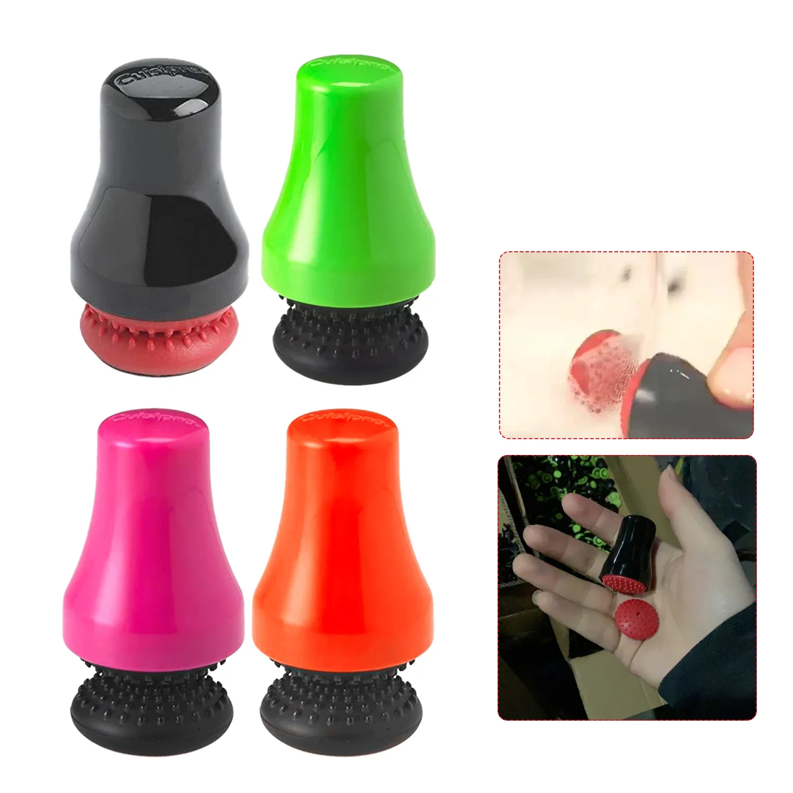 1pc Silicone Magnetic Cleaning Brush Industrial Cleaner Glass Spot Bottle Rubber Long Scrubber Corner Black/Green/Red/Rose Red