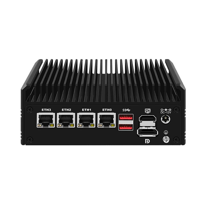 Le plus récent routeur pare-feu solide Intel i3 N305 N100 4 * i226-V 2.5G Mini PC sans ventilateur DDR4 PCIe3.0x4 MSATA 2 * HD + DP NAS trône fouet Proxmox