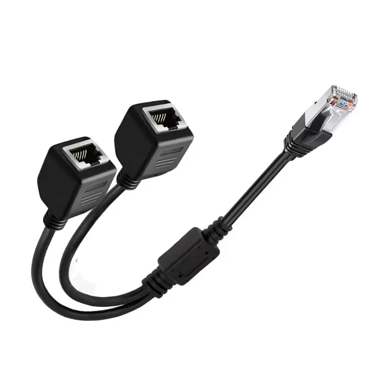 كابل محول إيثرنت للطاقة السلبية ، 1 ذكر إلى 2 أنثى ، طريقتان ، حاقن RJ45 ، وحدة تزويد الطاقة لـ IP Camea