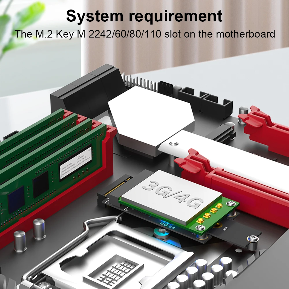 M.2 M Key To Mini PCIe SSD NVMe Expansion Card with Card Slot for 2242/60/80/110 M.2 SSD