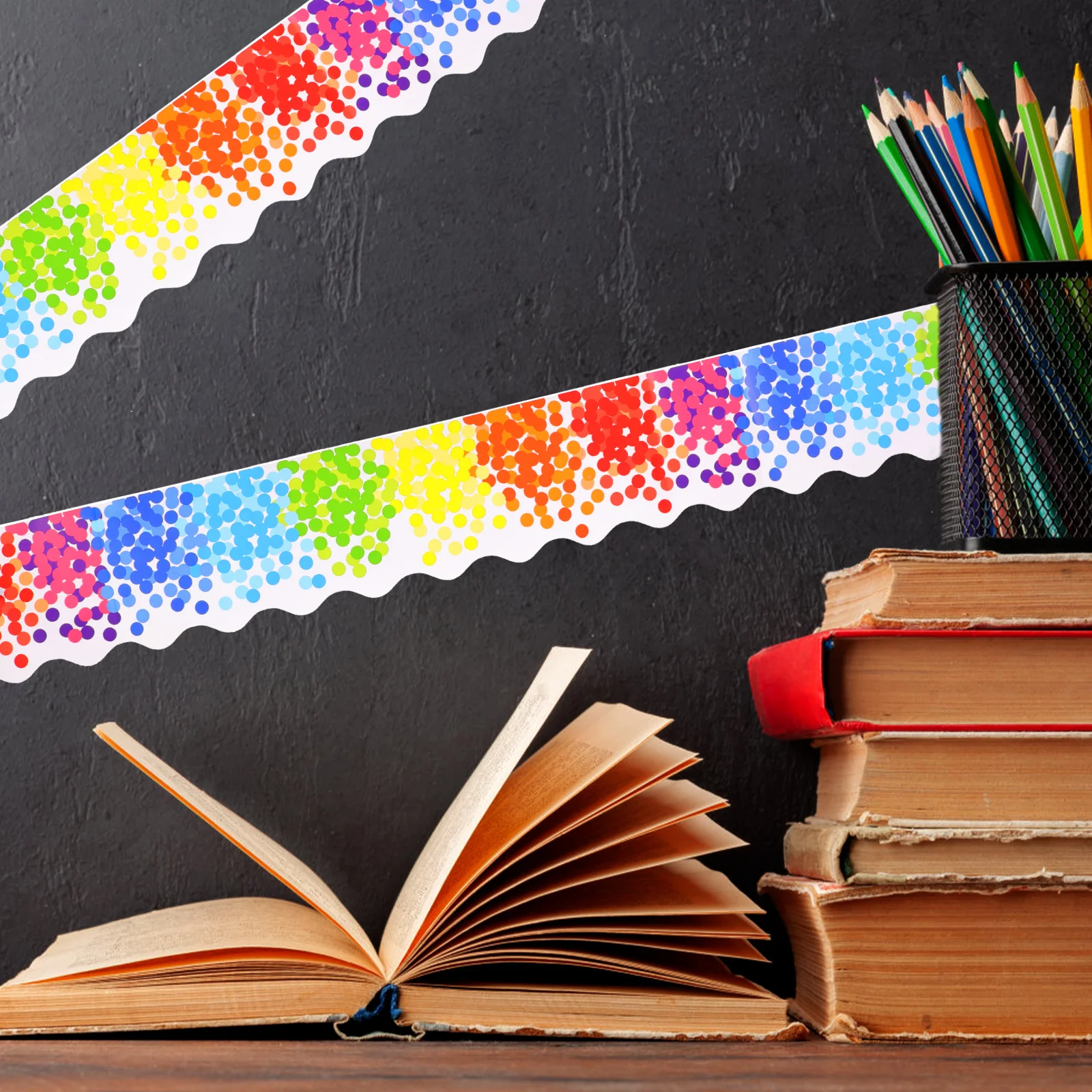 

Bulletin Board Stickers School Decor Colorful Classroom Border Decoration Spring