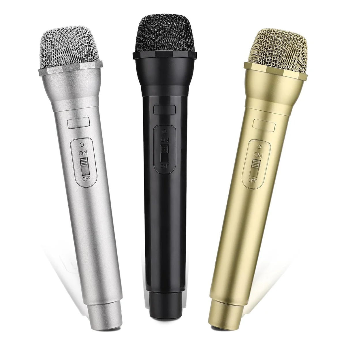 3 PCS Microphone Prop, Plastic Prop Microphone, Mic Prop for Costume Role Play Christmas Cosplay Music Birthday