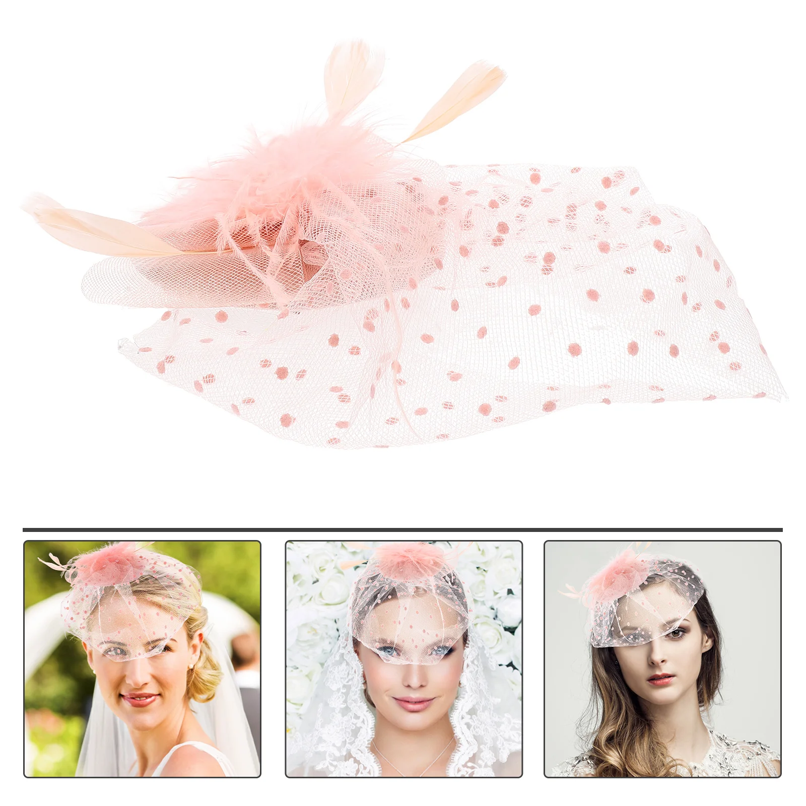 

Black Mesh Hair Accessories Decorative Headpiece Fascinator Women Race Day Wedding Tea Party Stage Performance Lightweight