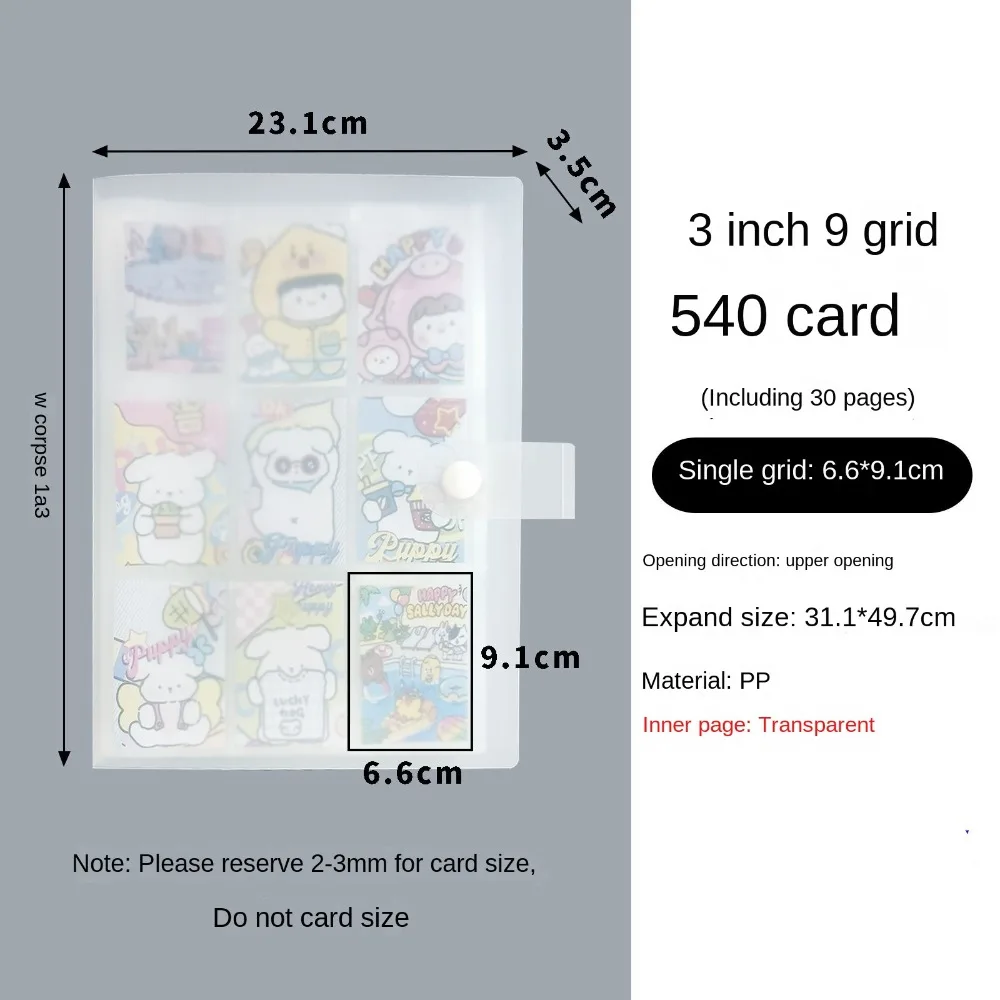 High Quality 3inch PP Collect Book Frosted Interstitial INS Card Collection Book Multi-pockets Photocard Binder Holder Gifts