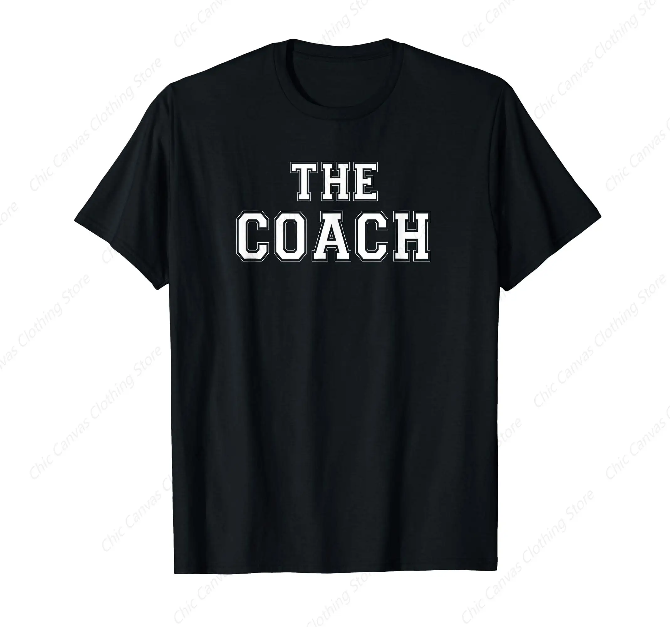 

Coach Gift Fun Casual Simple Men's Shirt Cotton Black Short Sleeved Printed T-Shirt