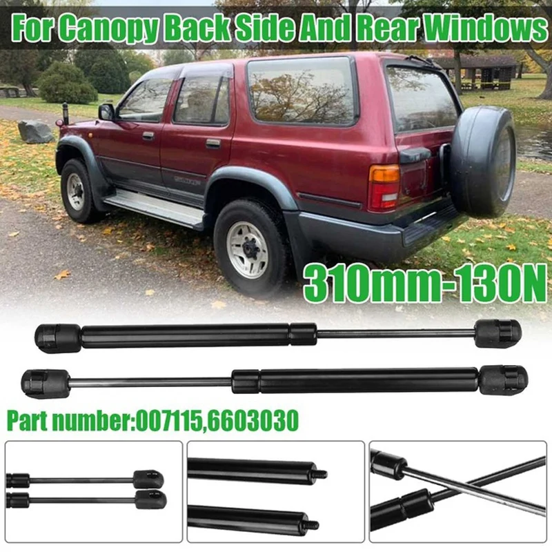 2Pcs Universal Gas Spring Lift Support Struts 310Mm-130N Shaft For Canopy Back Side And Rear Windows 007115 6603030