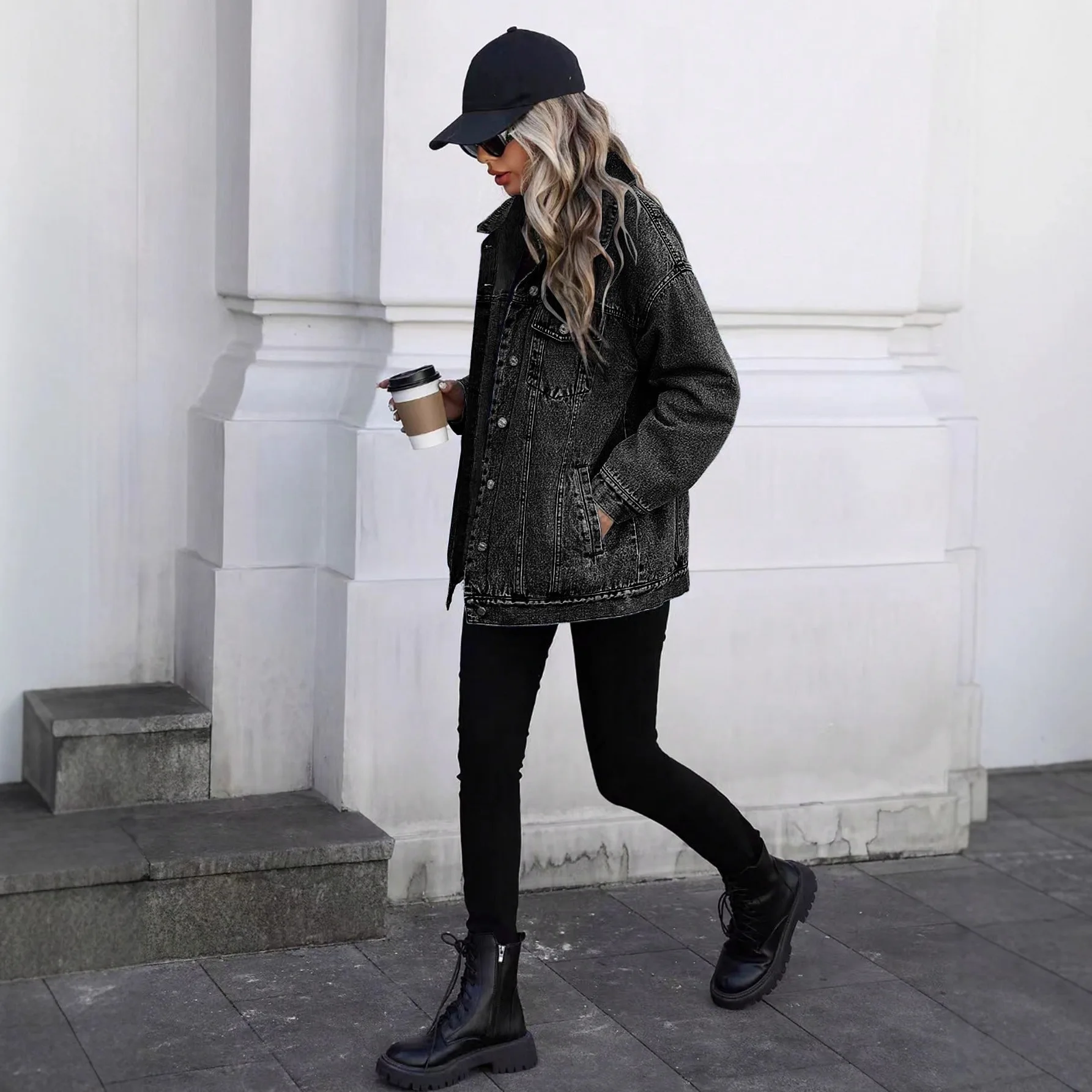 Loose jacket, fashionable and popular women's jacket denim jacket autumn street fashion outfit essential top for wearing