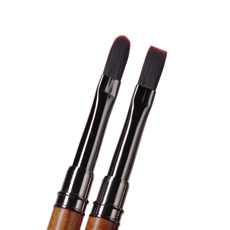 2Style Sandalwood Gel Painting Brush Nail Art Acrylic Builder Accessory for Gel Tip Extension Professional Nail Art Brushes