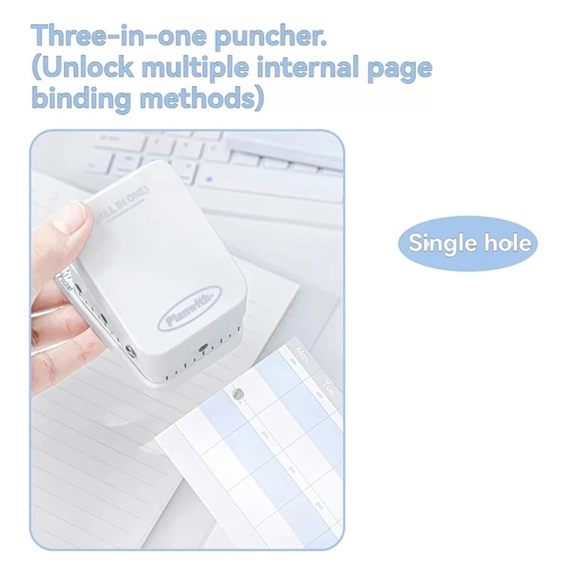 Super Sale 3in1 Multifunctional Hole Punch Multi-Hole Hole Punch Inner Page Binding for Loose Leaf Portable Hole Punch