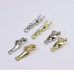 Eruifa 20pcs Beautiful 3D Hand Zinc Alloy Jewelry DIY Charms Pendant Women Girl Necklace, Earring Bracelet 2 Colors