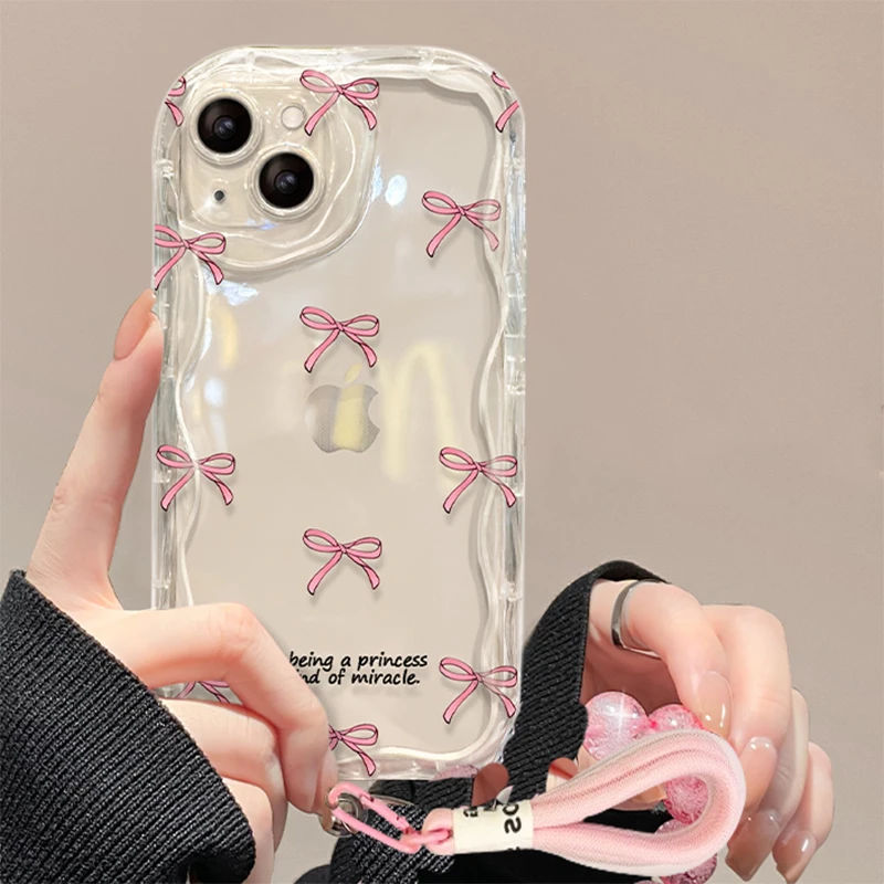 Wave transparent pattern Case For Samsung Galaxy S24 S23 S22 Ultra S20 Fe S21 Plus A23 A22 A52S A32 A14 A34 A54 A24 A13 5G 4G wa