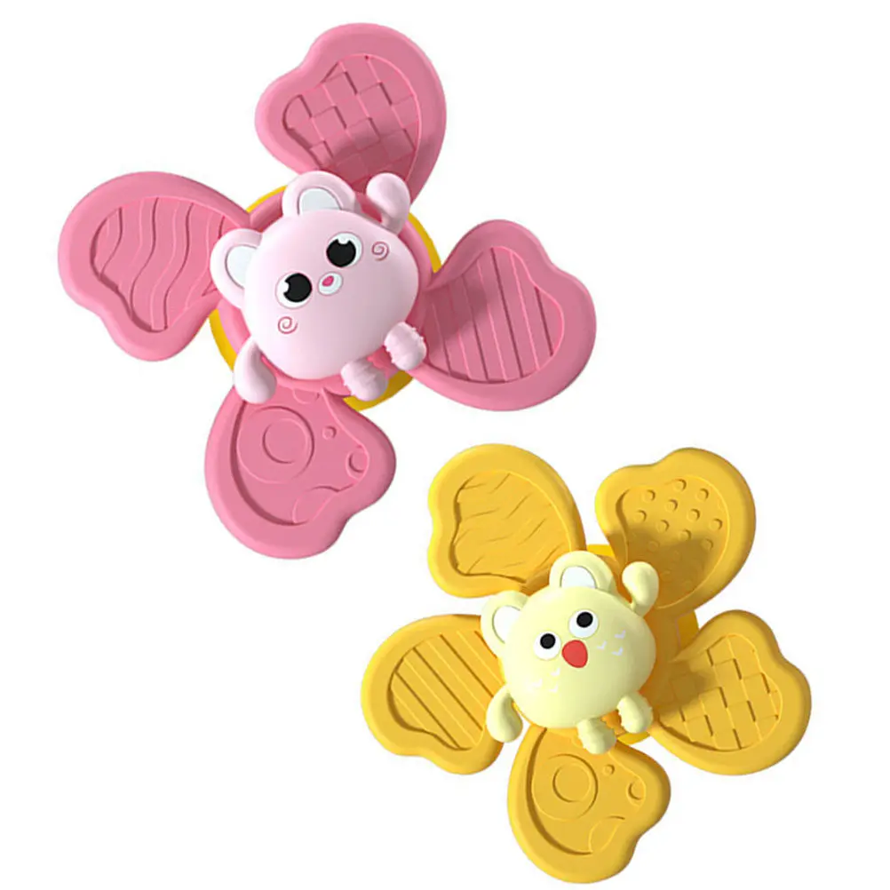 Baby Suction Cup Spinner Toys 2 Piece High Chair Table Sensory Play Set for Infants Toddlers - view 5