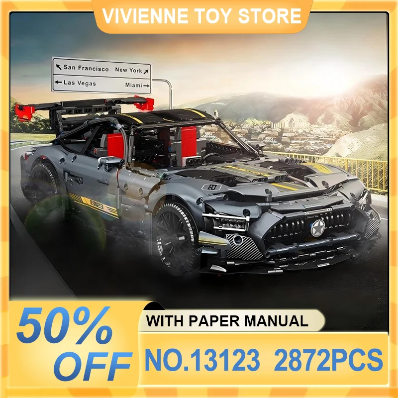 MOULD KING 13123  Mechanical Shadow Sports Car Building Blocks bricks Toy, Exquisite Collectible Model, Gift for Adult Car Fans