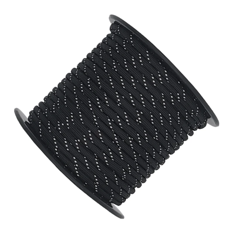 50/100m Multifunktionales 7-Kern Reflektierendes 550 Paracord-Seil 4 mm Camping Überlebens-EDC Outdoor Fallschirmschnur Lanyard Rettungsseil – Detail 9
