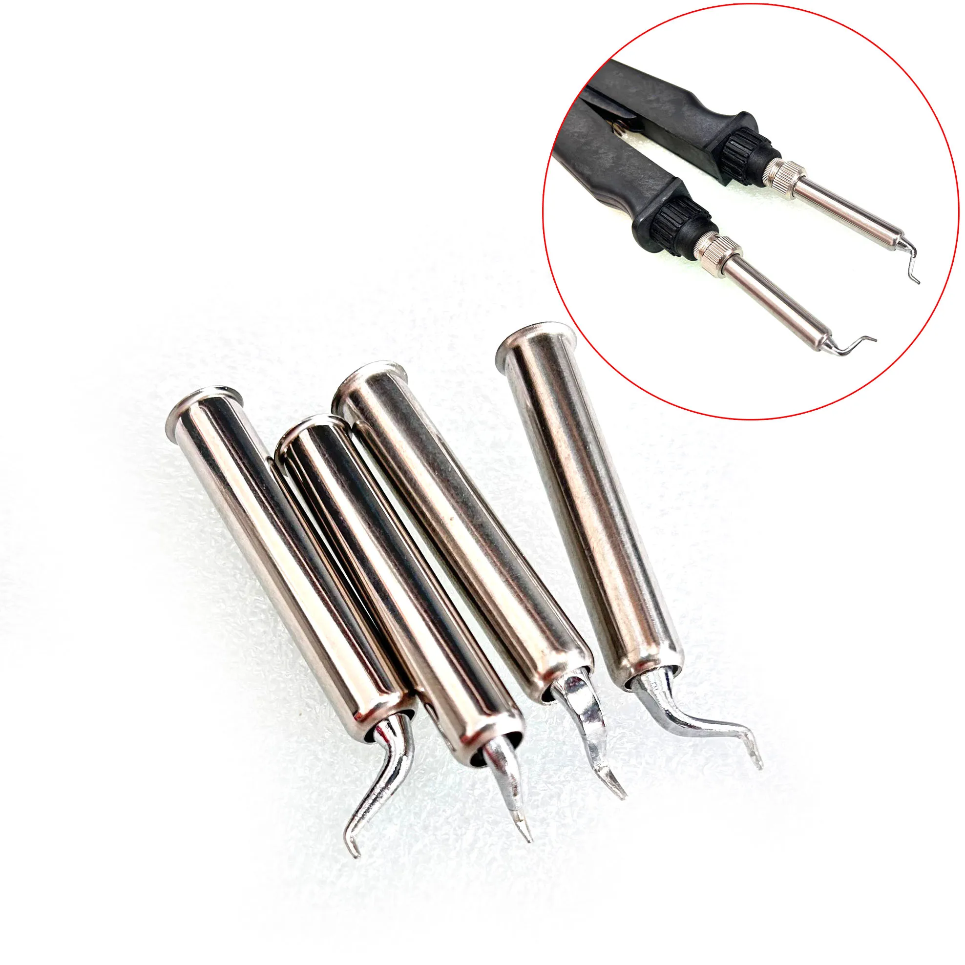 2pc Soldering Iron Sharp/Flat Tweezers Welding Tips Elbow for 110V 220V 75W GORDAK 902 Heating Enclosure Fasteners Desoldering