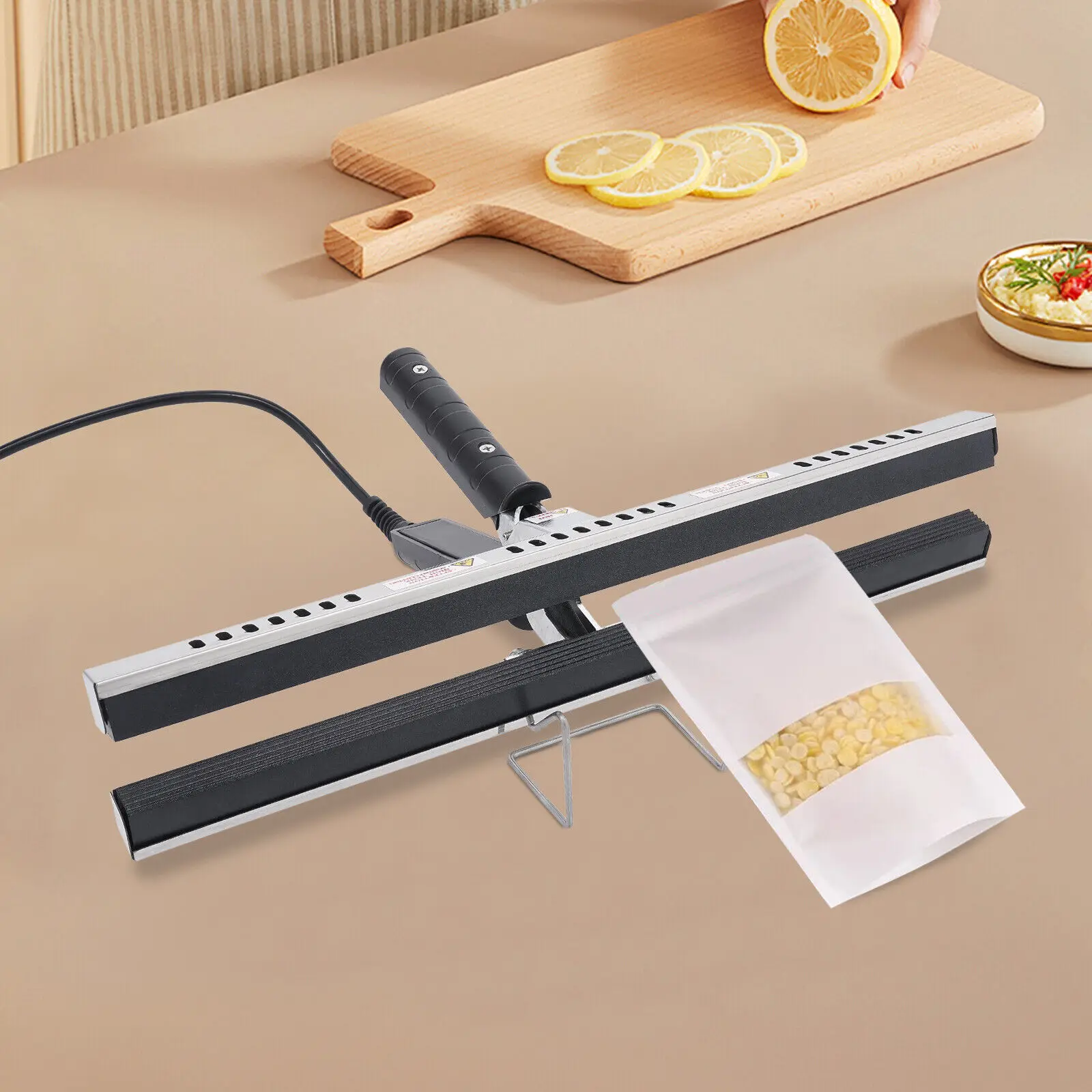 ماكينة ختم يدوية محمولة بقوة 350 وات 16 بوصة، ماكينة تجعيد يدوية، 290-300 ℃ /554-572 ℉   للحقائب