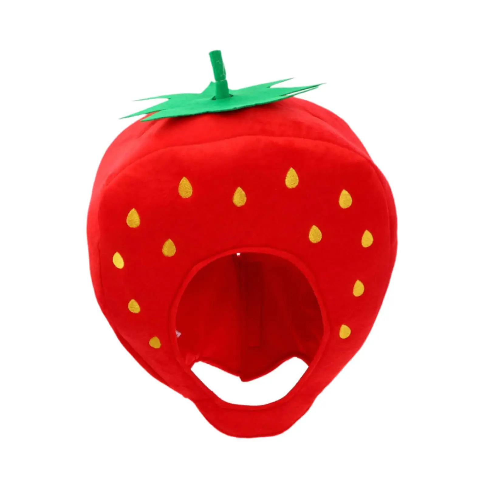 Simpatico cappello di peluche Accessori per costumi morbidi alla fragola per travestimenti selfie per eventi