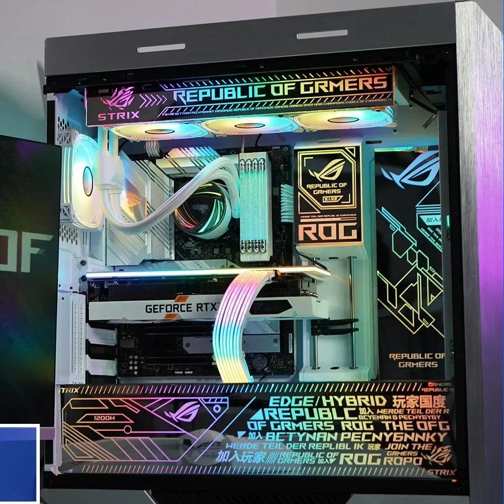 ROG Helios GX601 Case Mirror Lighting Panel Customizable Chassis Power Compartment ARGB Light Board PC Modding AURA SYNC