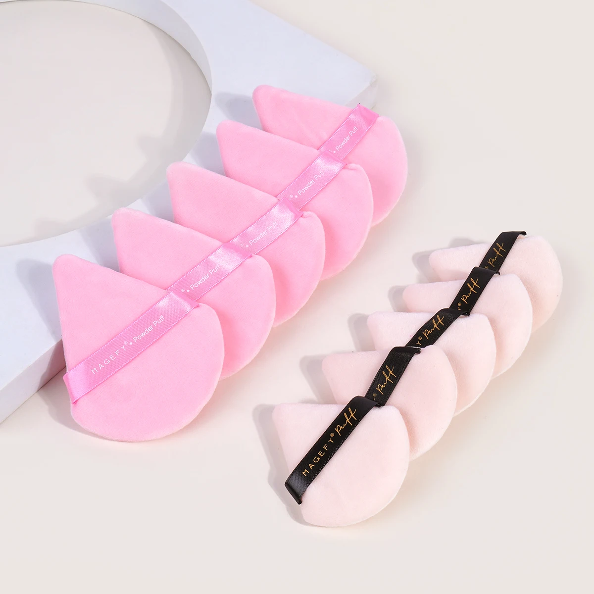 MAGEFY-esponja triangular para maquillaje, 10 piezas, para crema, base, cosmética, licuadora, herramientas de belleza