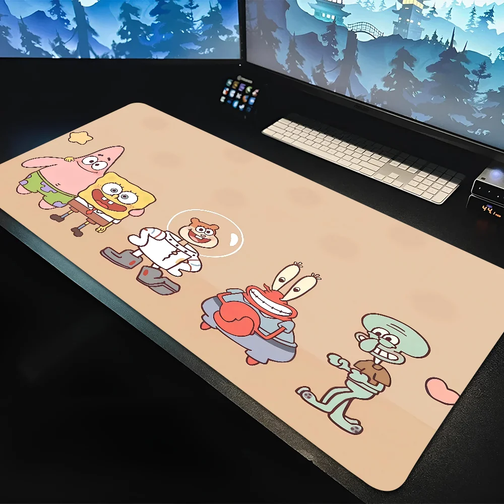 

1pc SpongeBob Non-slip Mouse Pad Suitable For Office Computers Laptops E-sports Game Desk Mats XXL Keyboard