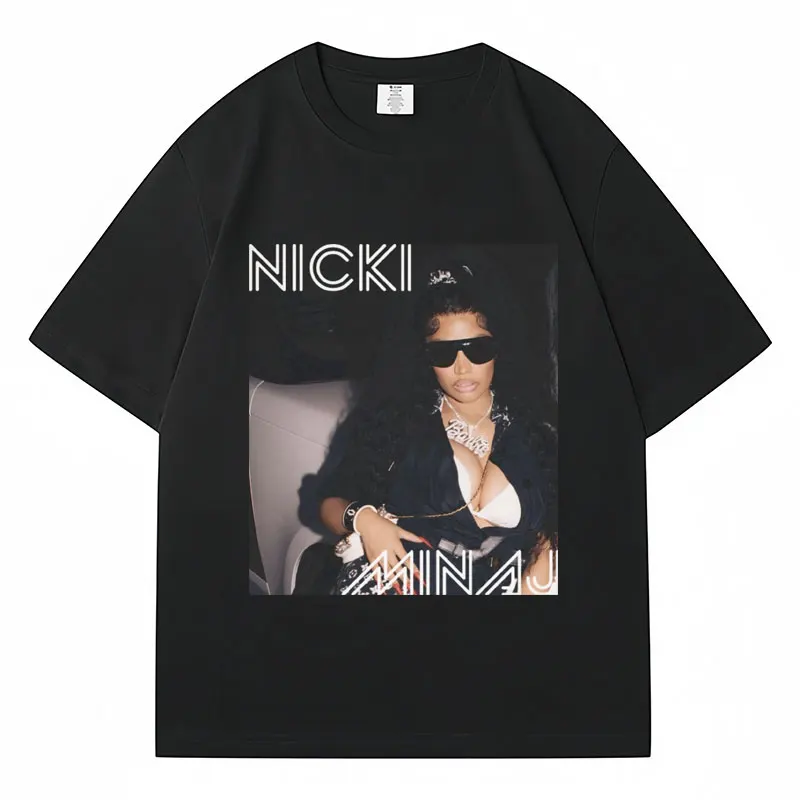 Rapper Nicki Minaj Graphic T Shirt Red Ruby Da Sleeze Men Women Hip Hop Fashion T-shirt Vintage Cotton Oversized Tops Streetwear