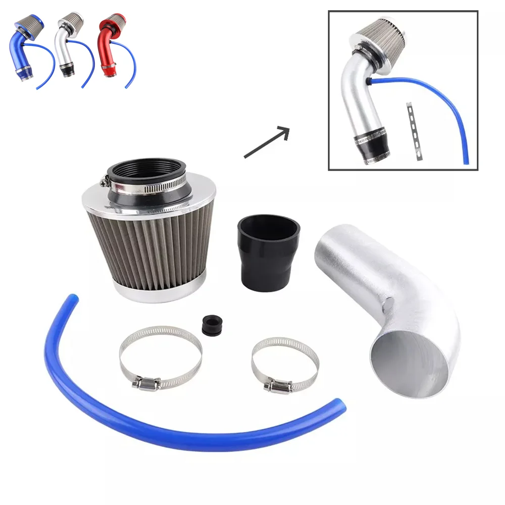 

3" Car Cold Air Intake Filter Induction Kit Pipe Flow Hose System 76mm Alumimum