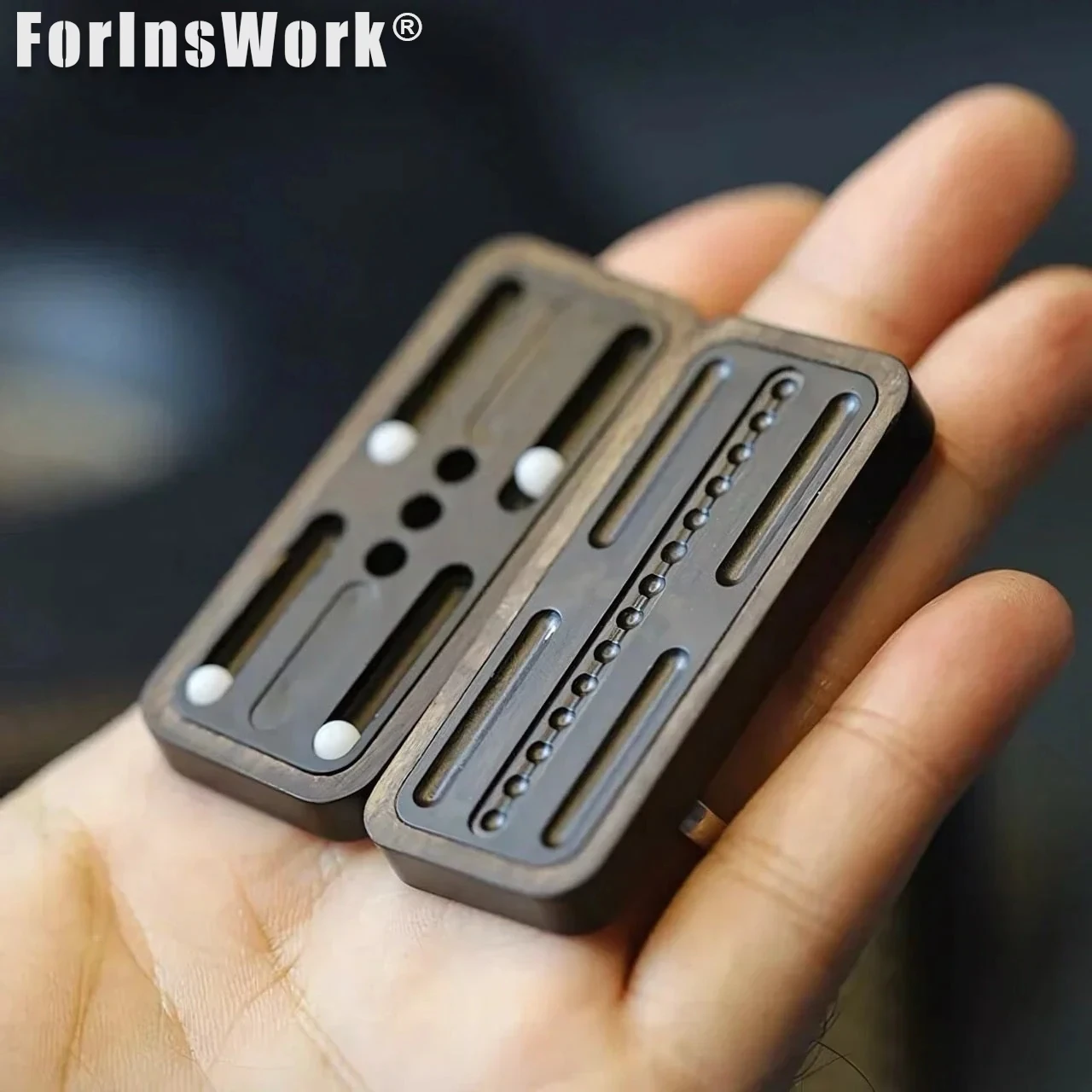 GAO Studio REBOUNO Giocattolo per l'ansia antistress con cursore meccanico ad alta densità in ebano africano orientale