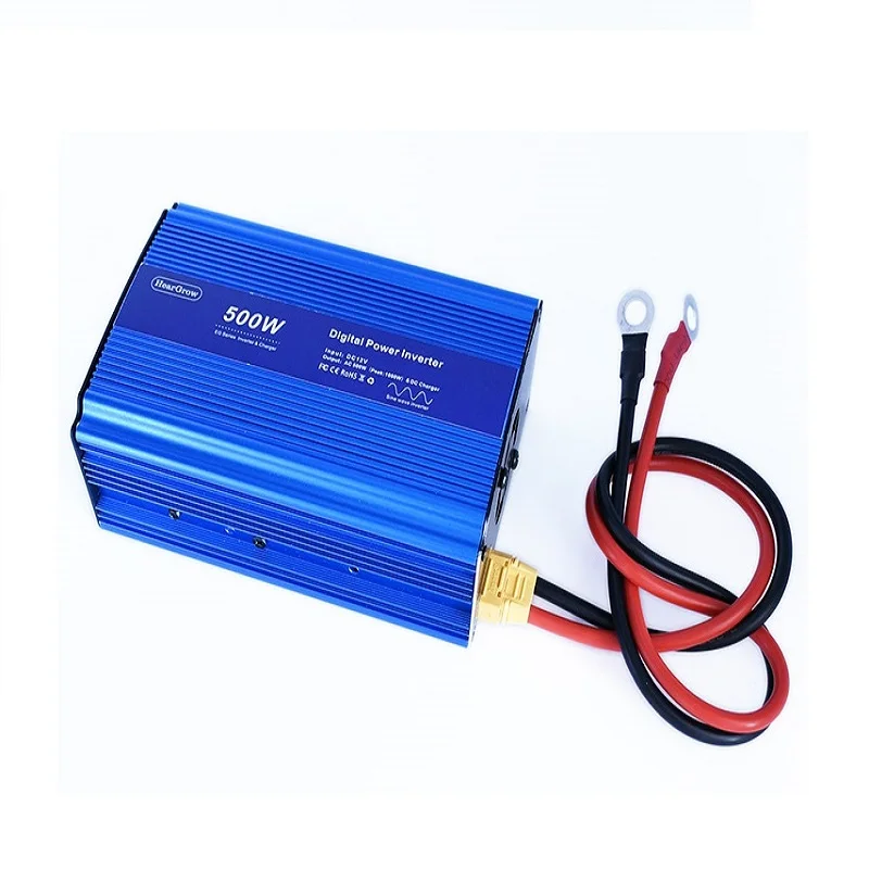 HearGrow 500W Digital Power Inverter, DC 12V to AC 120V, Peak 1000W,500W Pure Sine Wave Car Inverter