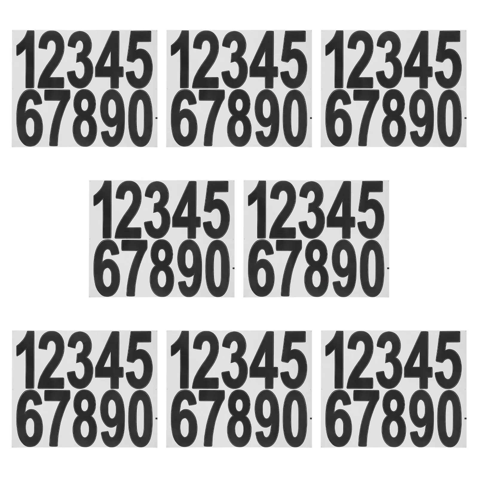 8 Sheets Hollow Style Self Adhesive Address Numbers Waterproof Mailbox Number Stickers for Door Window House Number Signs