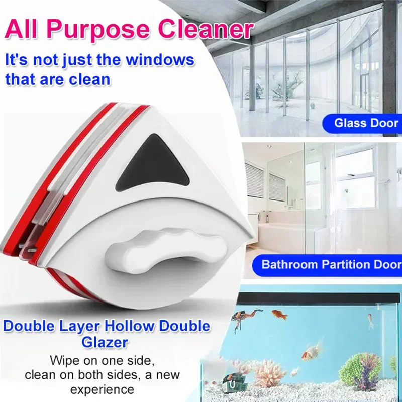 2024 Efficient Cleaning of Home and High-Rise Windows with New Magnetic Glass Cleaning Tool, Double Sided and Strongly Magnetic