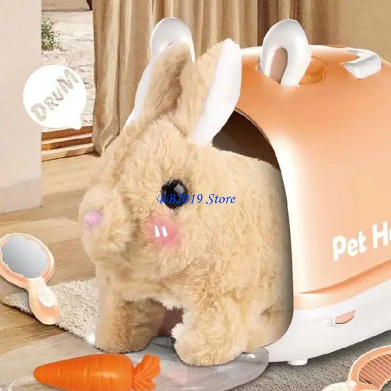 Q0KB Electric Plush Dog Robot Pet Toy Motorized Action Toddler Raise A Pet Toy Gift