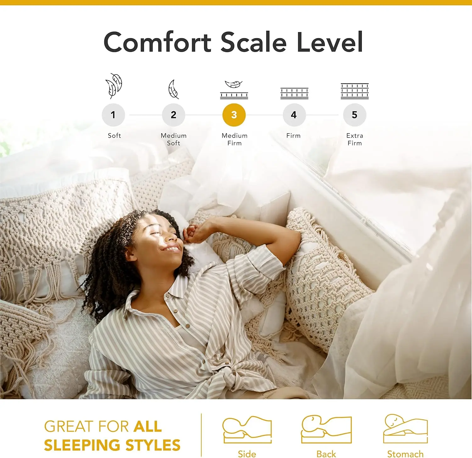 Colchão Colchão de espuma viscoelástica CoolBreeze Medium-FirmGel de 10 polegadas para cama RV, campista, pop up e trailer