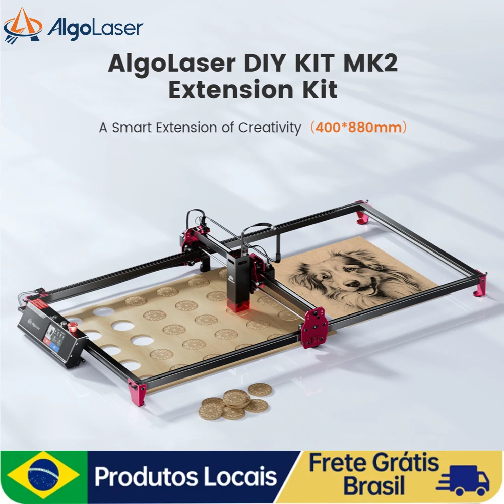 Algolaser AlgoOS 2.5 DIY KIT MK2 10W Handwriting Smart Engraving Machine 400X435MM/400X880 MM Touch Screen DIY Holidays Tools