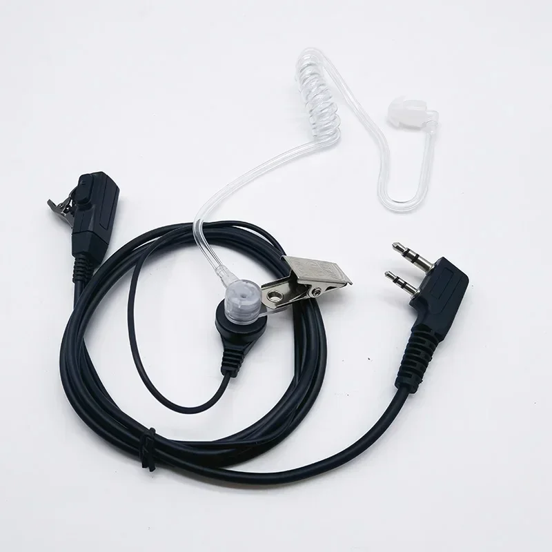 Baofeng السرية الصوتية الهواء أنبوب PTT Mic ميكروفون سماعة سماعة سماعة ل كينوود راديو لاسلكي تخاطب جهاز الإرسال والاستقبال