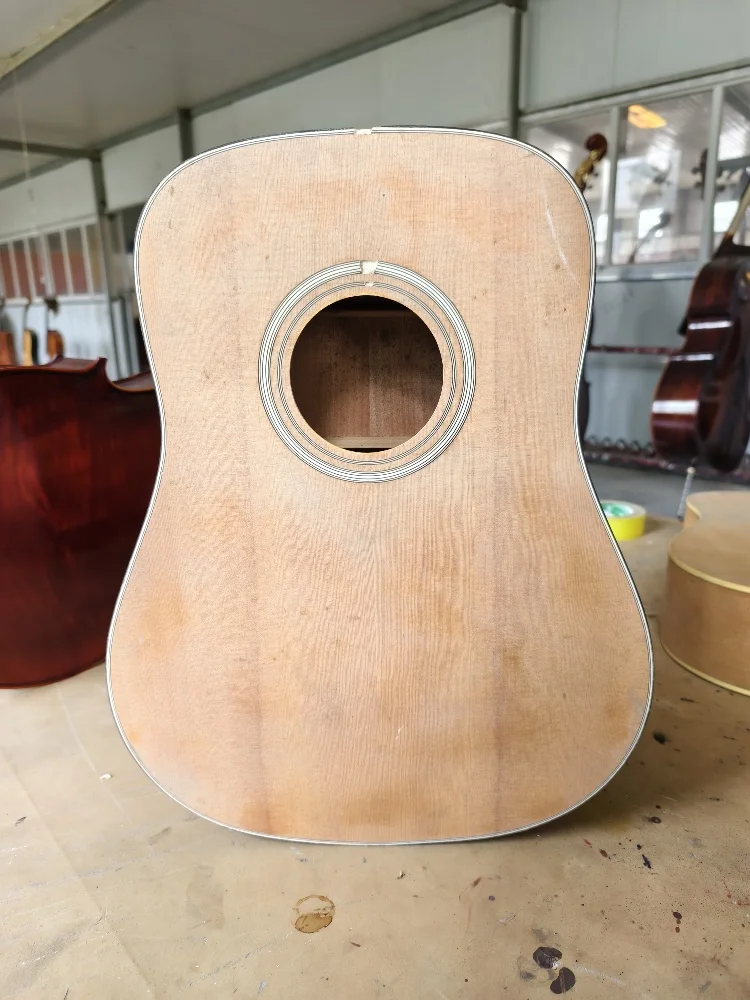 40 Inch Original Folk Guitar Body Plywood Natural Thin Color High Gloss DIY ST Bass Accessories Minor Defect