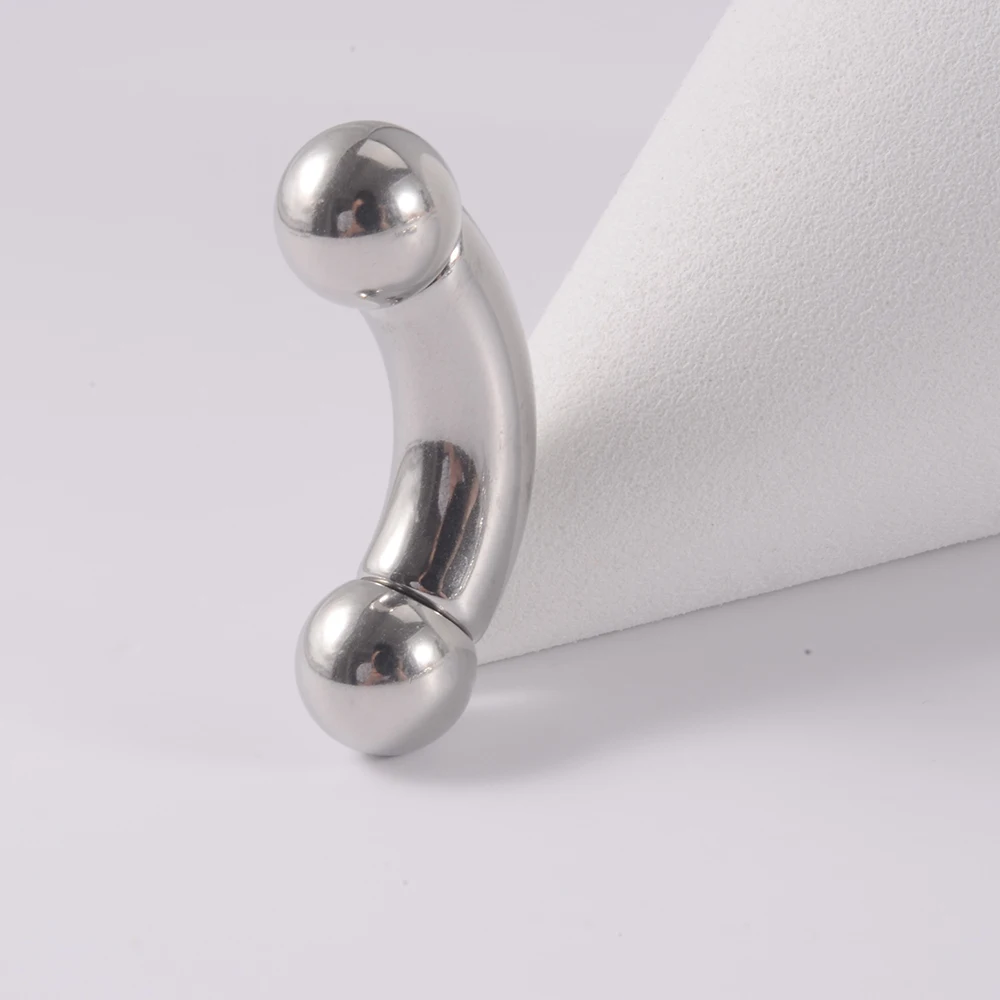 1PC 316L Stainless Steel Big Size Curved Ring Large Gauge Banana Barbell  Internal Threaded Big Gauge Tongue Piercing  Jewelry