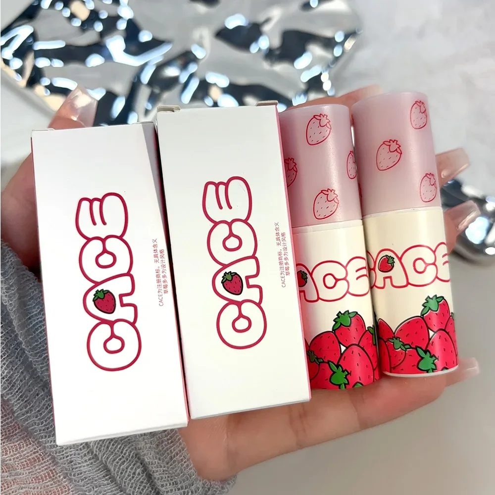 Lovely Strawberry Lip Mud Clay Velvet Matte Lipstick Makeup Waterproof Long-lasting Smooth Red Lip Tint Pigment Lip Gloss 6Color