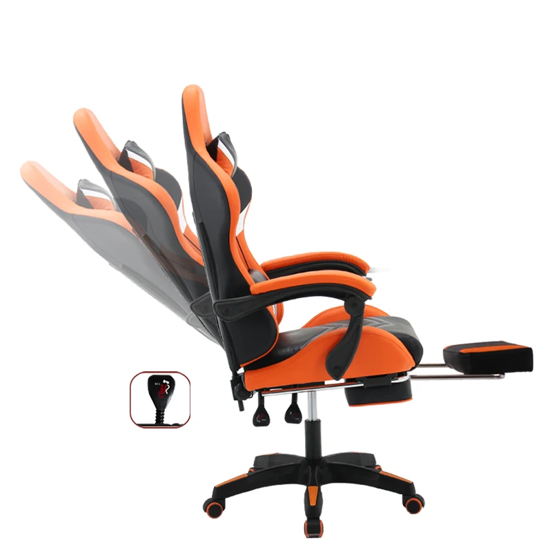 Car type game chair, PU leather thick seat office chair.