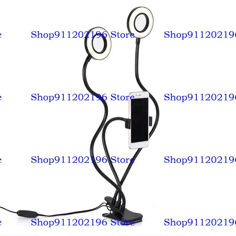P82A Double Selfie Rings Light With Phone Stand 3 Lighting Type LED Ringlight