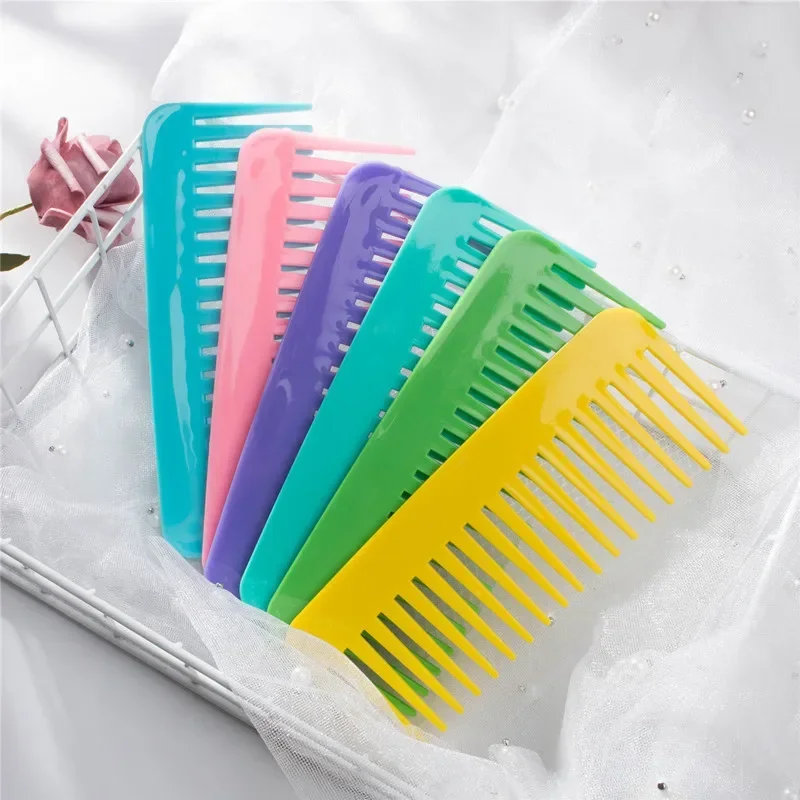 Black Large Wide Tooth Comb Detangling Hairbrush Heat-resistant Anti-static Scalp Massage Hair Comb Hair Accessories