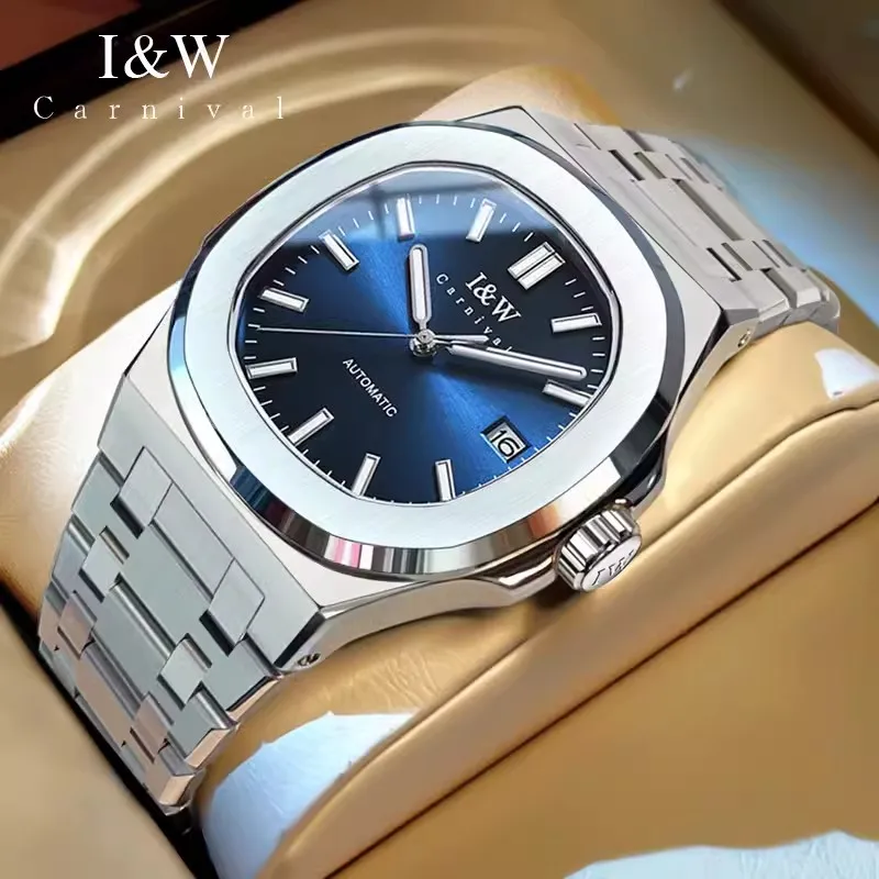 

Reloj Hombre CARNIVAL механические деловые часы для мужчин, брендовые роскошные автоматические наручные часы, мужские водонепроницаемые 30 м, 2025 Montre Homme