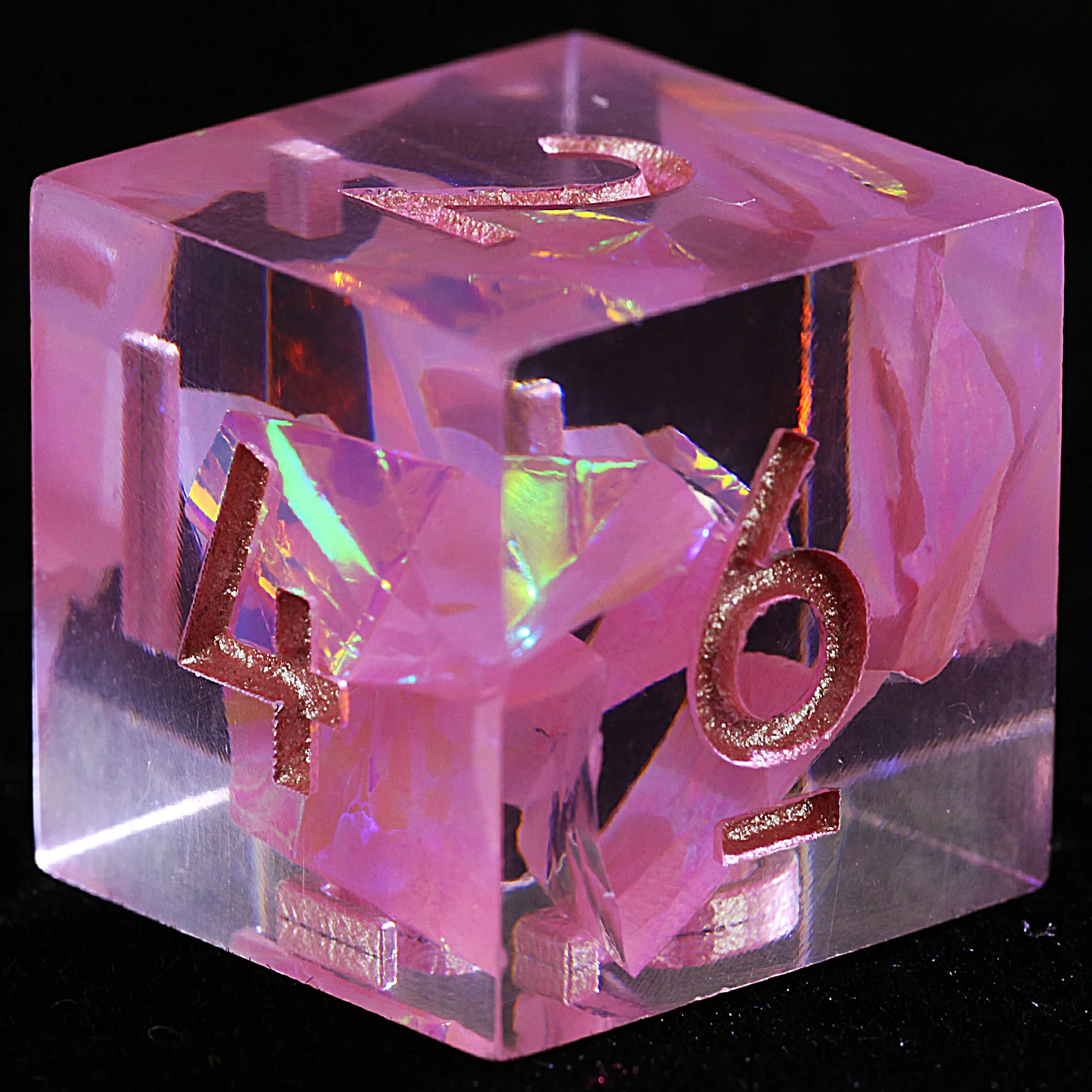 

Набор из 9 многогранных полимерных кубиков D&D Blush Holograph