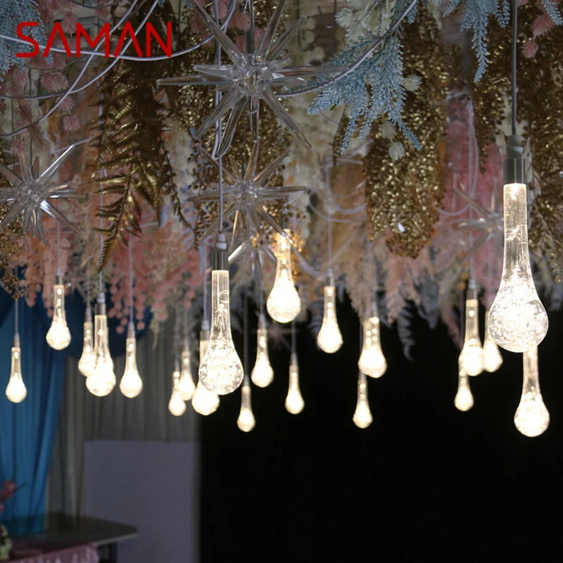 

SAMAN Modern Wedding Pendant Lamp Festival Lights Atmosphere LED Light For Party Stage Prop Background Decorationnd