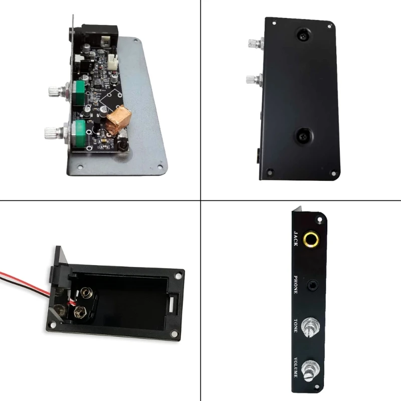 Balanced Sensing Piezo Silence Preamp Pickup Silence Guitar Pickup with Tone Volumes Control Knob A52F image 2