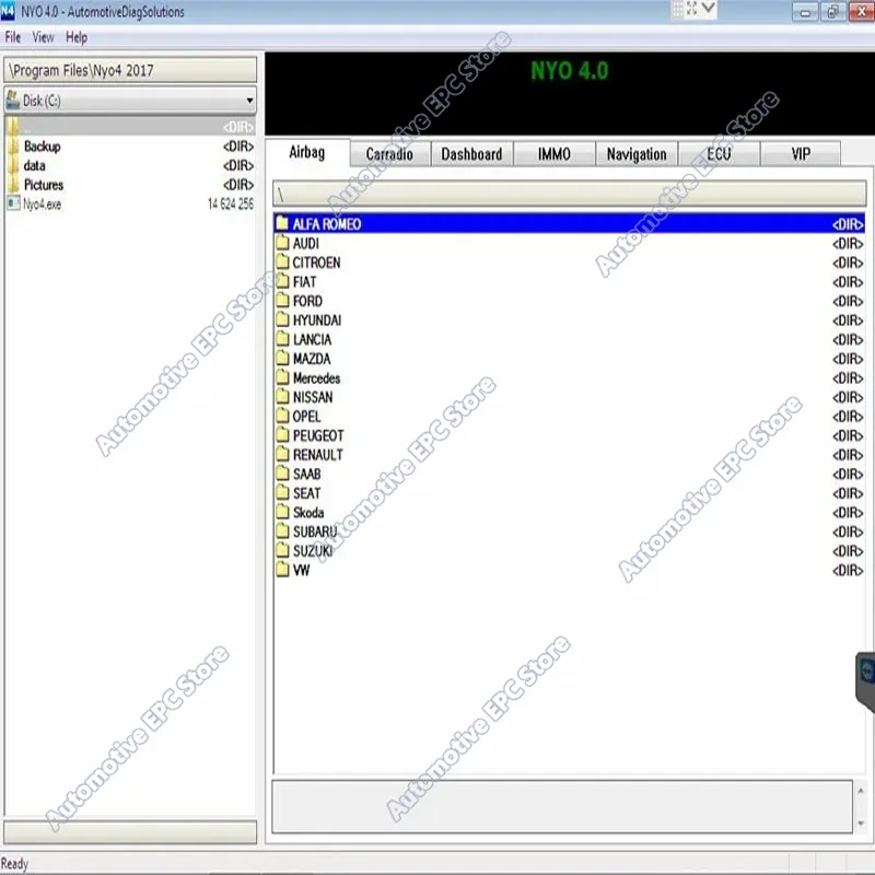 Picture 7: Latest 2017 NYO 4.0 Full Database Auto Repair Software for Airbag Car Radio Dashboard IMMO Navigation NYO 4 Support Win7/8/10