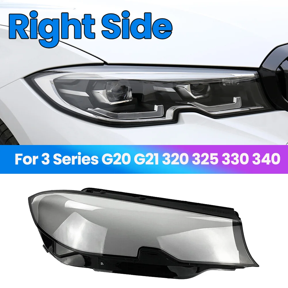 RH Right Side Car Headlight Lens Cover Head Light Lamp Shade Shell Glass Cover for -BMW G20 G21 3 SERIES 2019 2020 2021