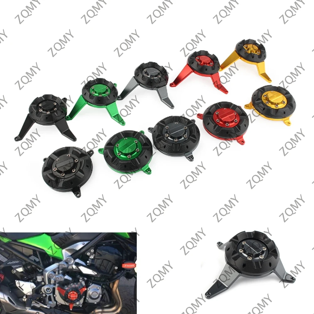 Motorcycle CNC Engine Stator Cover Protector Generator Guard Left & Right For Kawasaki Z900 2017 2018 2019