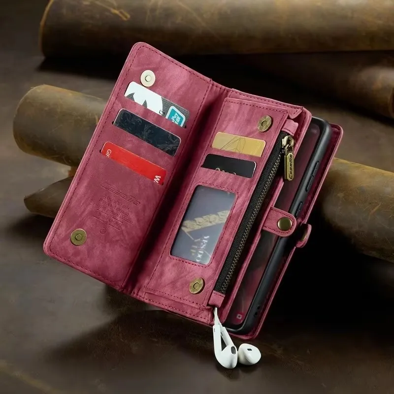 

Detachable Wallet Leather Lanyard Phone Case For Samsung Galaxy A15 A25 A05S A35 A55 4G 5G Cover Card Slots Coque Etui Hoesje