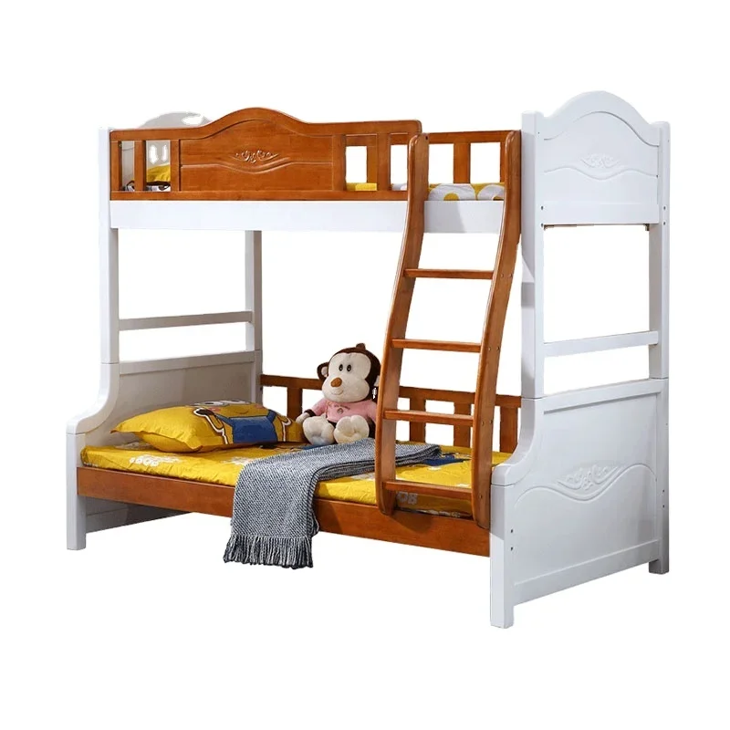 Modern Design Solid Wood Storage Children Three Bunk Bed Triple Bunk Bed for kids